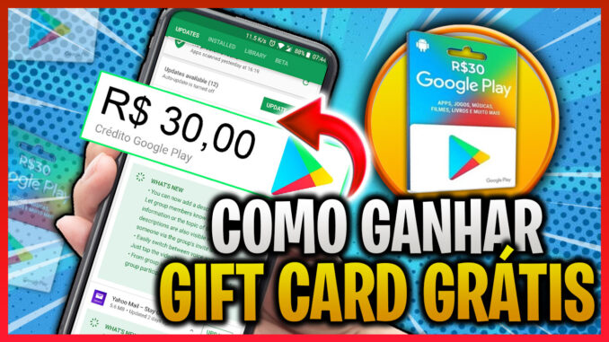 Aplicativo para ganhar Gift Card da Google Play Store